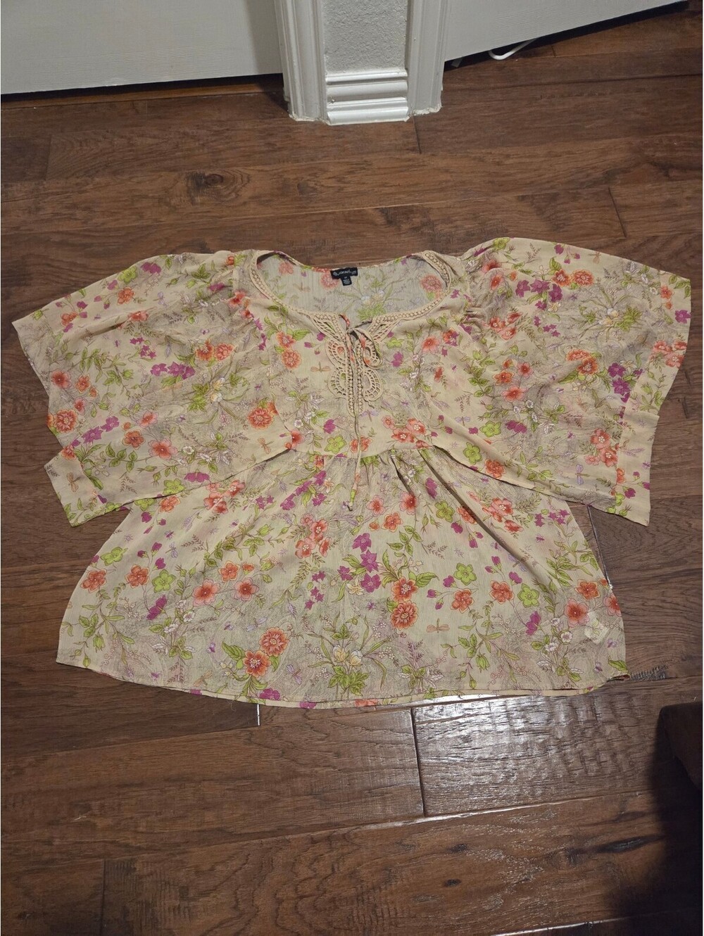 Signature Studio Floral Pattern Boho Blouse